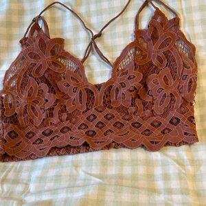 Lace Bralette in Brown